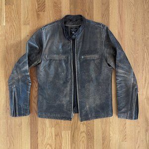 J. Crew Stockton Racer Brown Leather Jacket